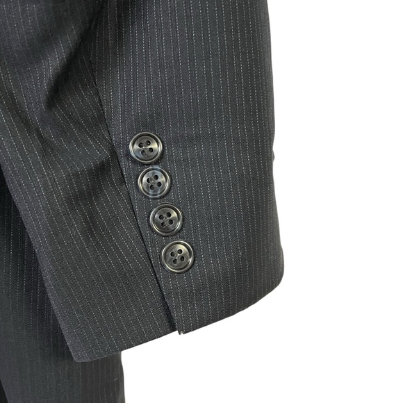 Calvin Klein Jacket Blue Blazer Pure Wool Notched Lapel 3-Button Tailored Mens - Picture 4 of 15